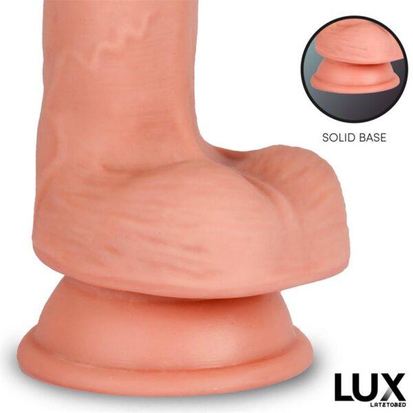 Dildo triple densidad con testículos 7.6" Brand LUX - Imagen 4