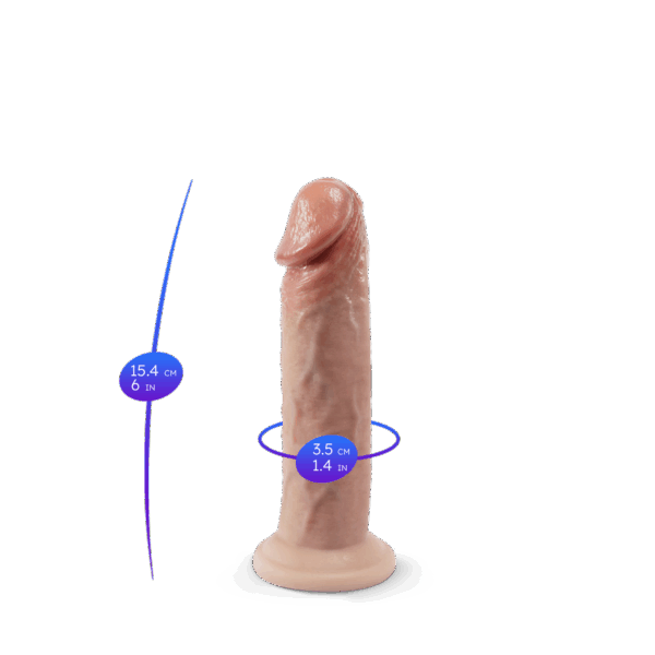 Realístico Premium real skin 6" sin testículos - Imagen 6