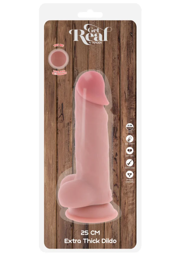 Deluxe Dual Density Thick Dildo TPE 25 cm - Imagen 2
