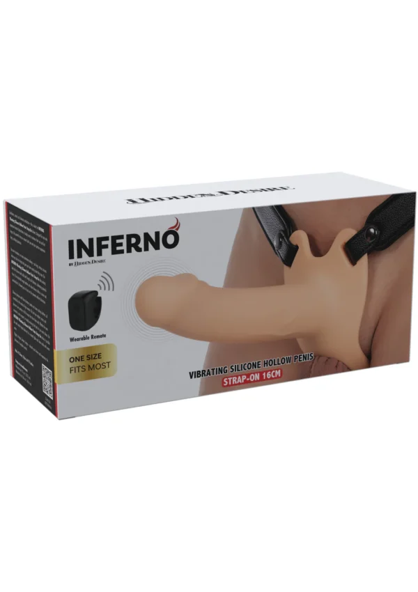 Hollow Penis Strapon Vibrating 16cm - Imagen 3