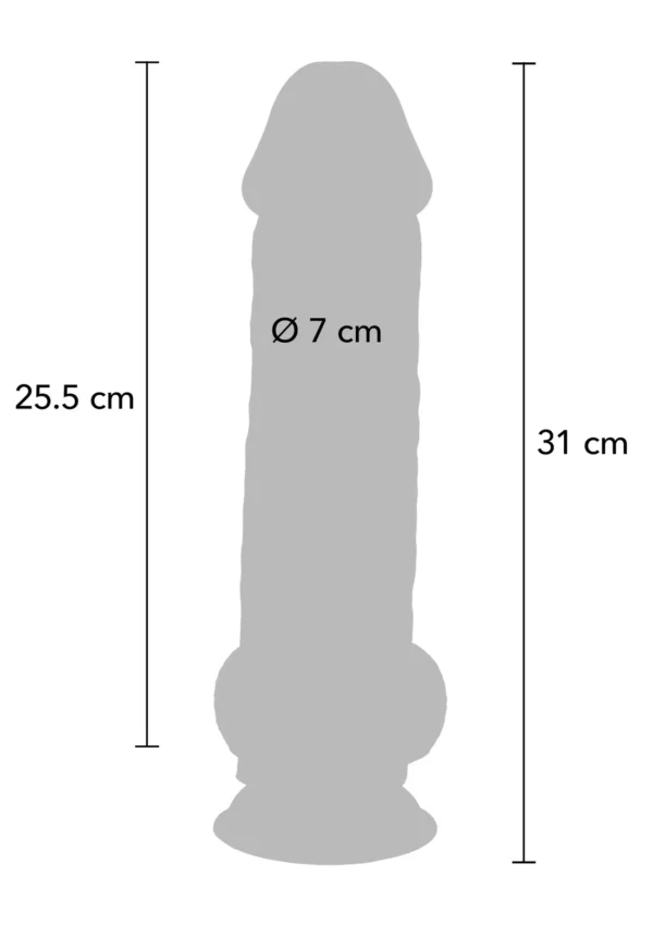 Deluxe Dual Density Thick Dildo TPE 31 cm - Imagen 2