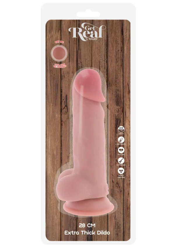 Deluxe Dual Density Thick Dildo TPE 28 cm - Imagen 2