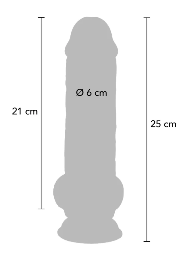 Deluxe Dual Density Thick Dildo TPE 25 cm - Imagen 3
