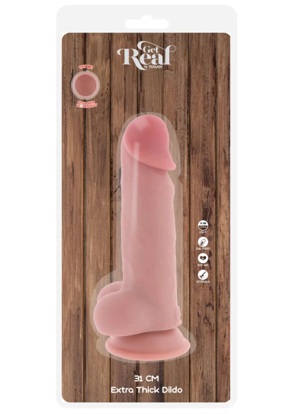 Deluxe Dual Density Thick Dildo TPE 31 cm - Imagen 3
