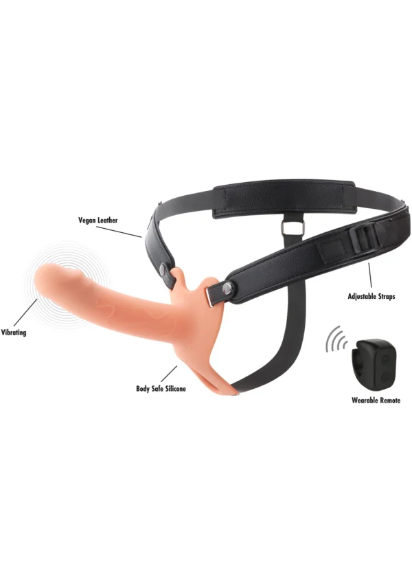 Hollow Penis Strapon Vibrating 16cm - Imagen 9