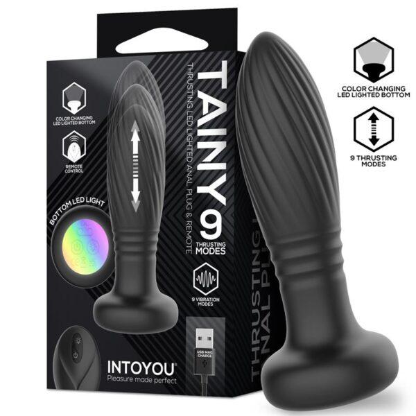 Plug anal con thrusting y luz LED Tainy