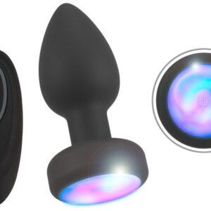 Rc flashing butt plug with vibration