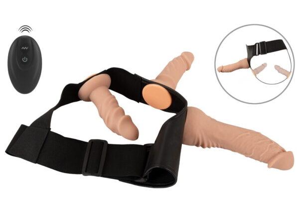 Arnés con 3 dildos intercambiables y mando You2toys - Imagen 3