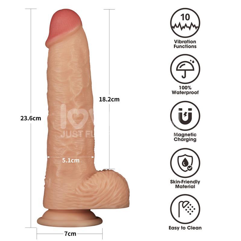 Realístico recargable 9.5" Power Basics - Imagen 13