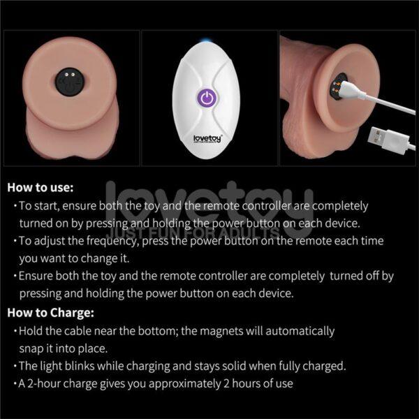 Realístico recargable con mando dual layer 9" - Imagen 20
