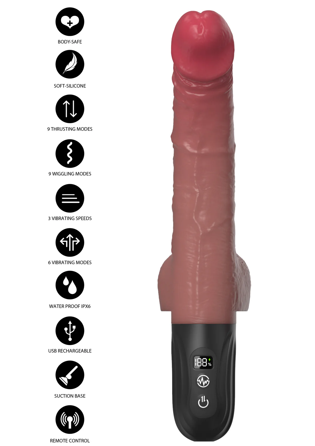 Realistic thrusting and wiggling vibrator - Imagen 9