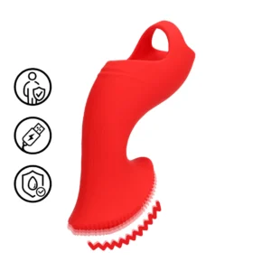 Textured finger vibrator