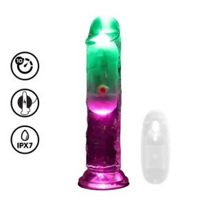 Led vibrating straight cock 15cm