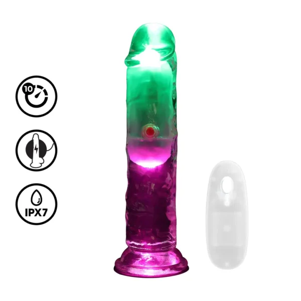 Led vibrating straight cock 15cm