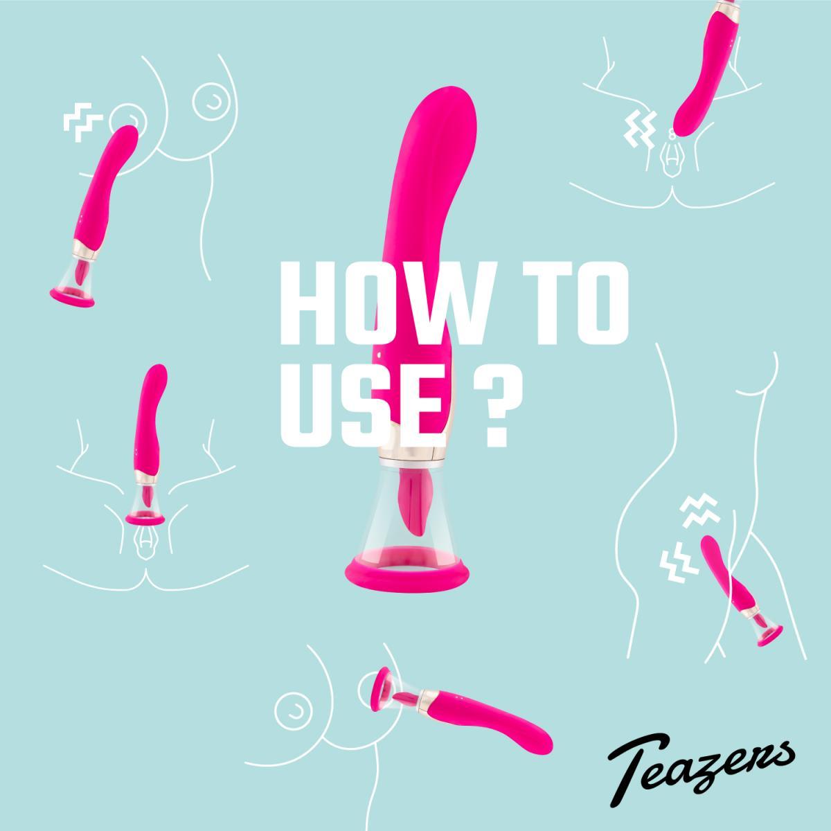 Bomba vaginal con vibrador lengua Teazers - Imagen 3