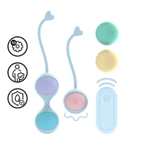 Set 5 bolas kegel intercambiables con vibración y mando Loveline