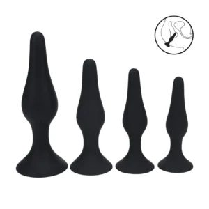 Slim silicone anal set plug 4 sizes S/M/L/XL