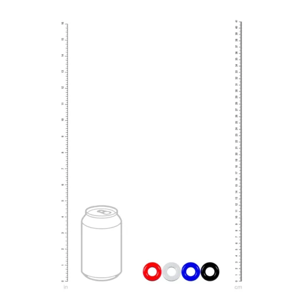Multicolor cockring set 4 units - Imagen 3