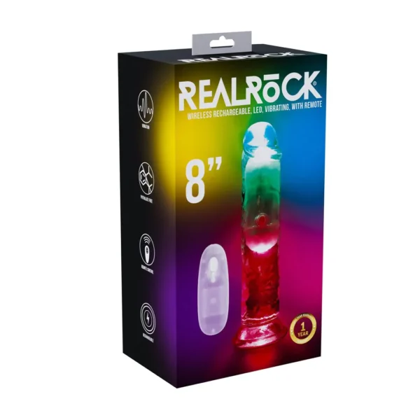 Led vibrating straight cock 20cm - Imagen 2