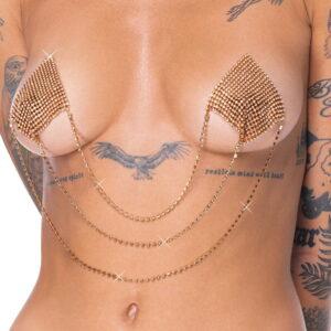 Nipple Stickers Square gold