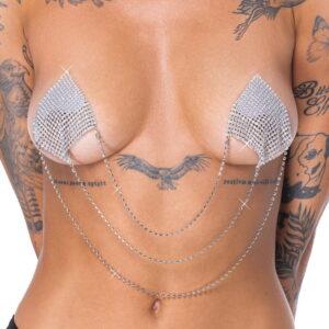 Nipple Stickers Square silver