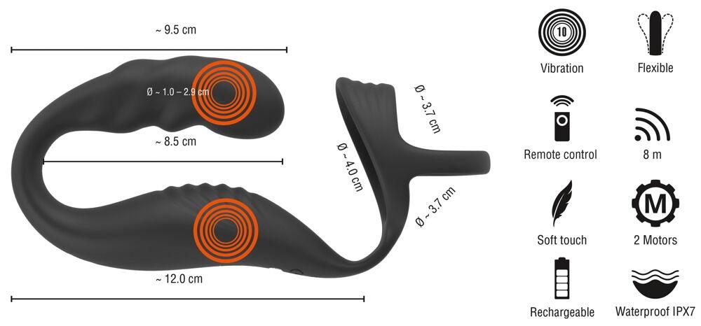 Cockring with RC prostate plug - Imagen 4