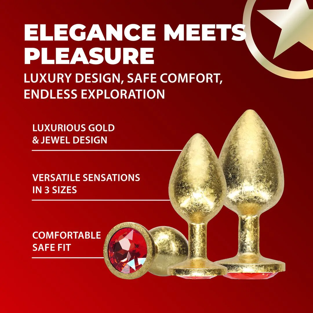 Set 3 plugs oro Milan collection - Imagen 4