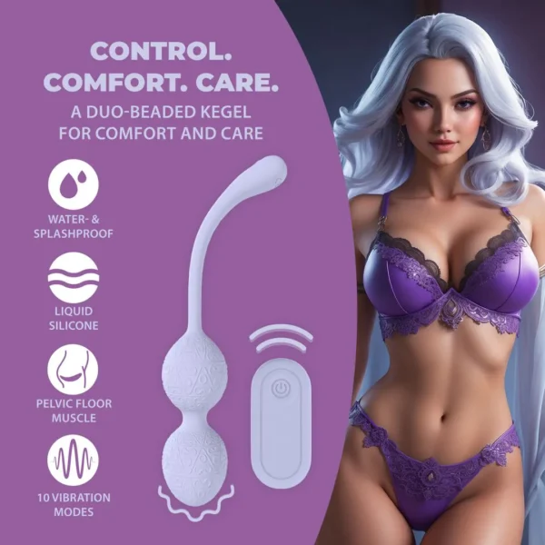 Bolas recargables kegel con mando Loveline - Imagen 3