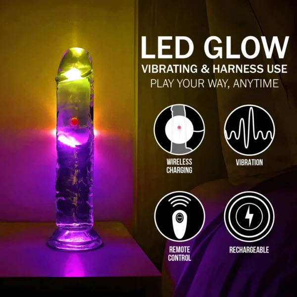 Led vibrating straight cock 18cm - Imagen 5