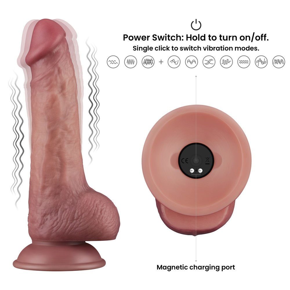 Dildo dual layer 8.5" Powercock - Imagen 8