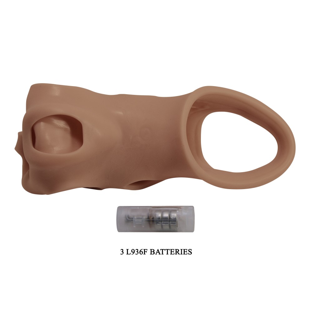 Vibrating penis sleeve 22cm - Imagen 8