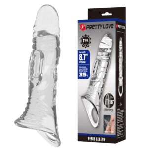Penis sleeve vibrating 8.7"