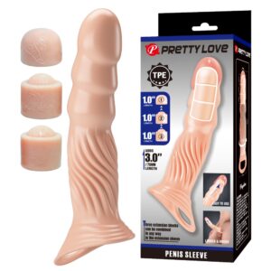 Penis sleeve with extensions 1"-3"