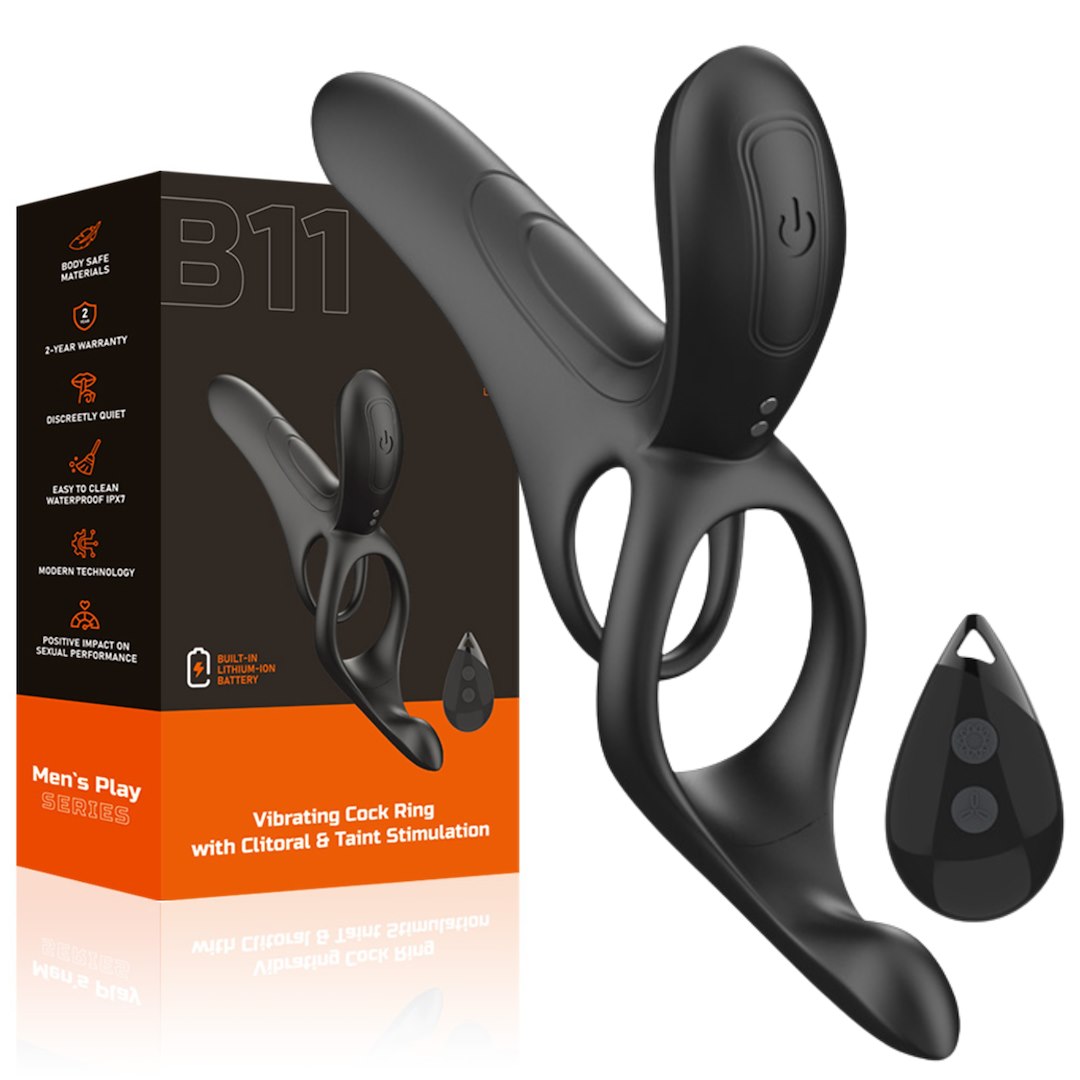 Vibrating cockring with clitorial Erospace