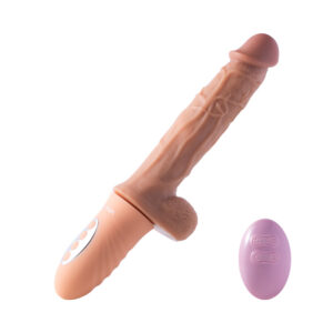 Realístico vibrador con thrusting y calor Cannon