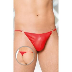 Tanga con anillos rojo 4420