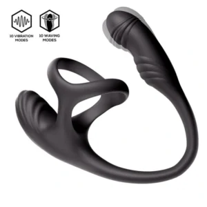 Anillo con vibrador prostático rotador Passion