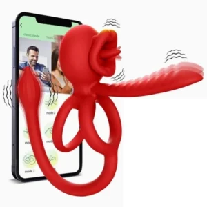 Anillo con lengua y estimulador Prostático con APP