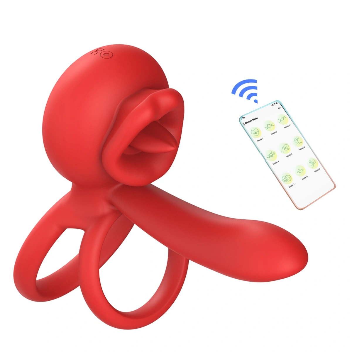 Anillo recargable doble con lengua y APP - Imagen 3