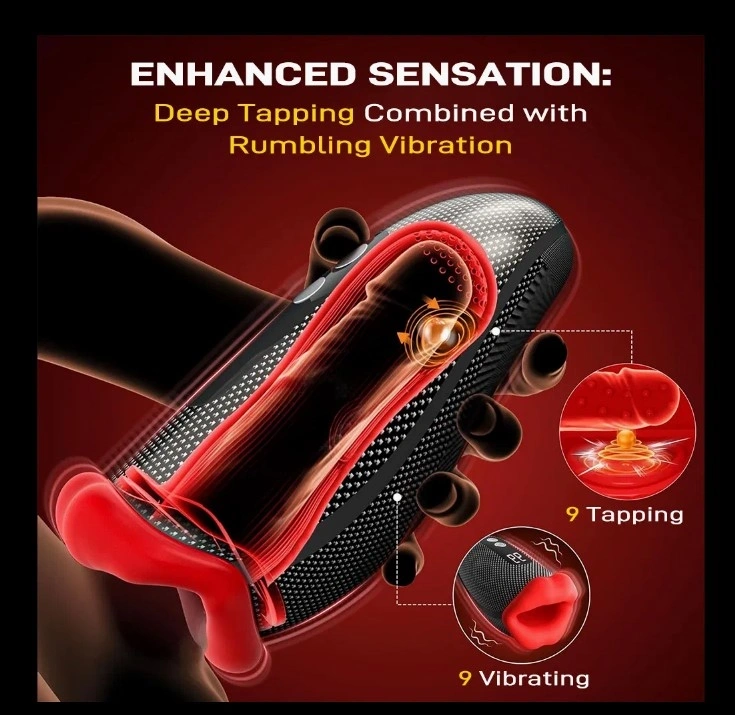 Masturbador con vibración y taping - Imagen 2