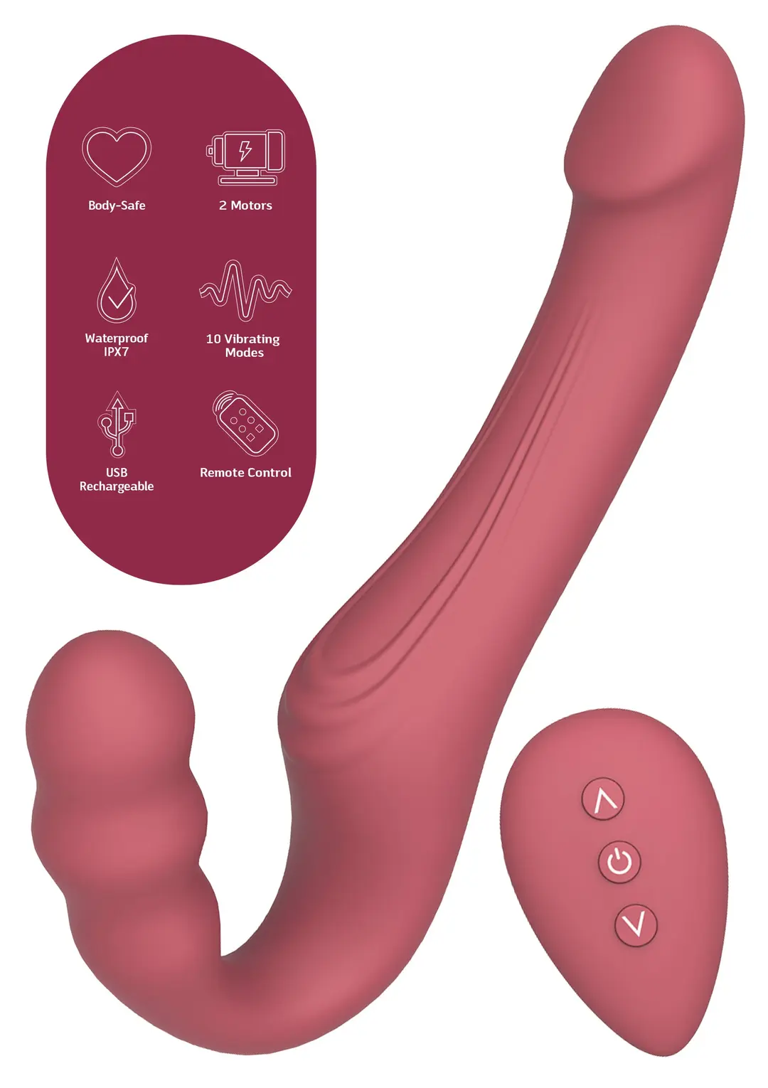 Strapless strap on vibrator - Imagen 5