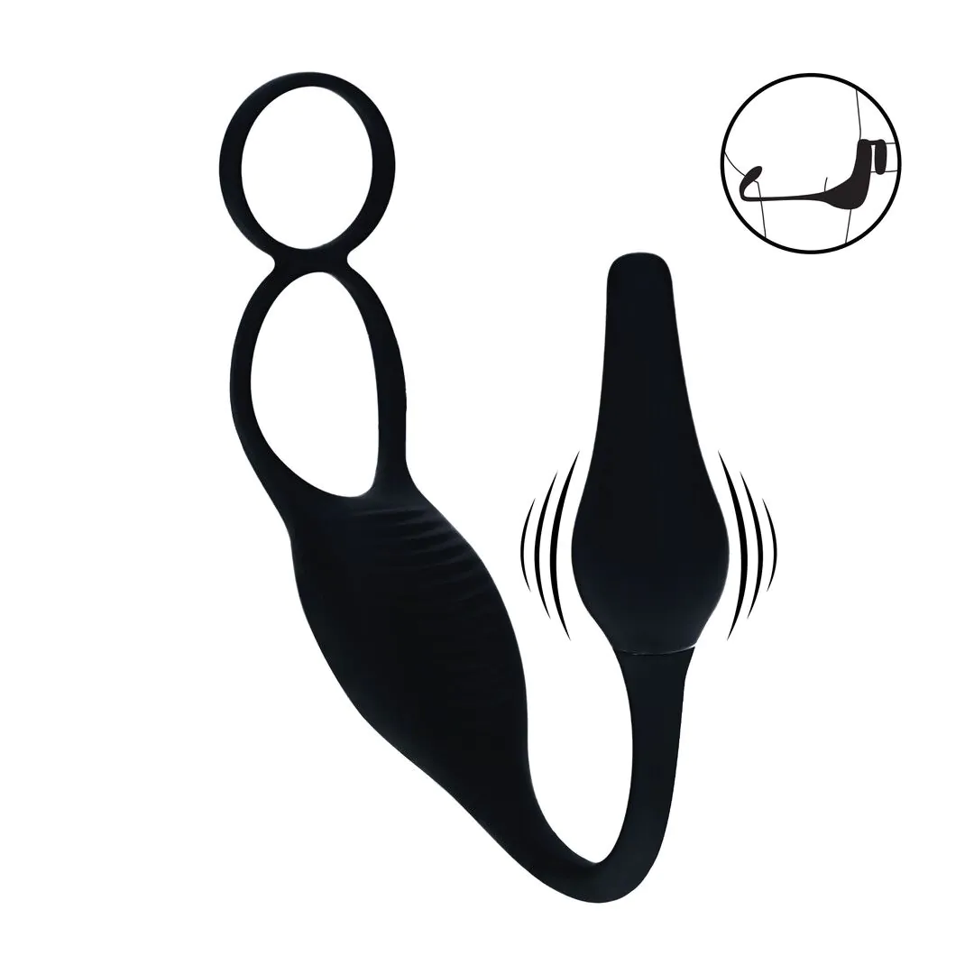 Vibrador prostático con anillo doble Levelz