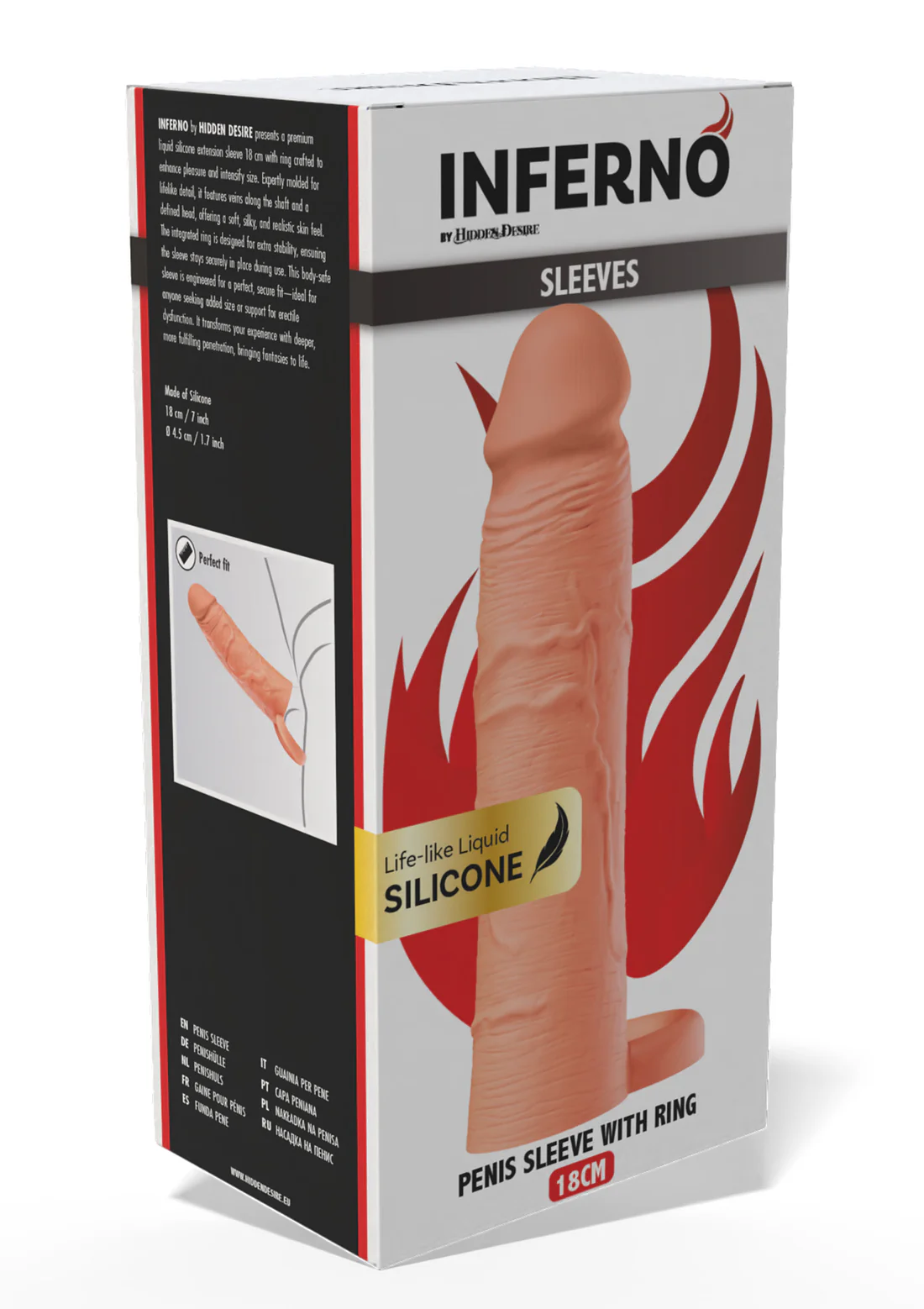 Penis Sleeve Liquid Silicone Ring 18 cm - Imagen 2
