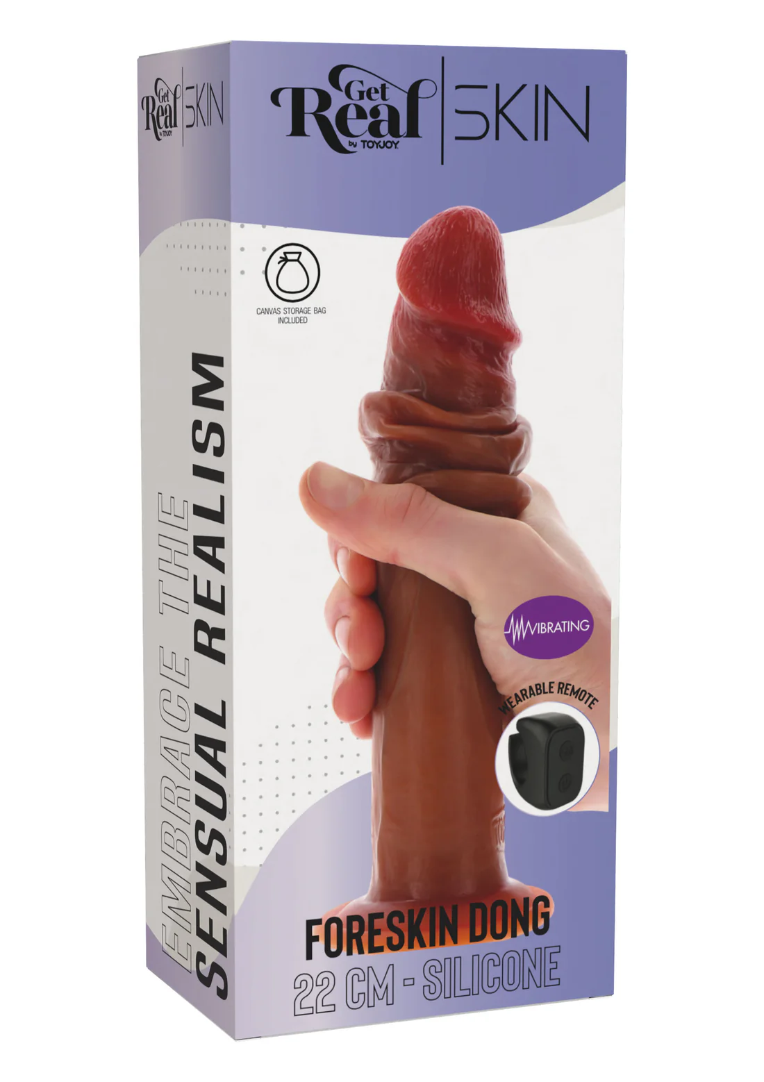 Foreskin Dong Vibrating Silicone 22 cm - Imagen 2