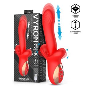 Vibrador con thrusting y mordisqueo Vyron