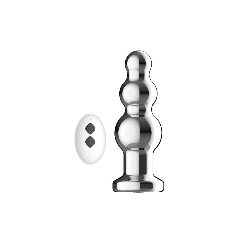 Plug anal bolas vibradoras metal con mando Toosh - Imagen 2