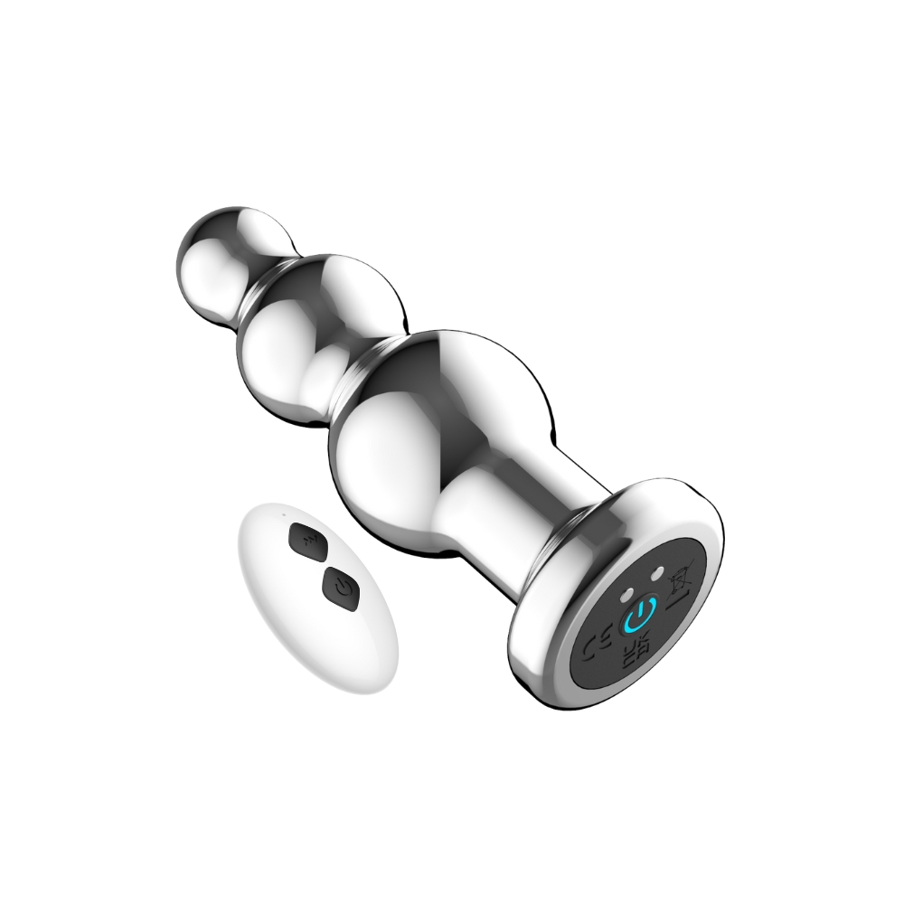 Plug anal bolas vibradoras metal con mando Toosh - Imagen 3