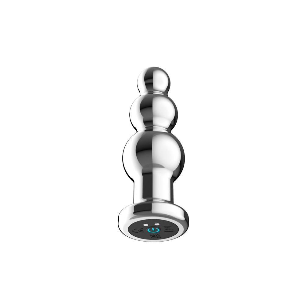 Plug anal bolas vibradoras metal con mando Toosh - Imagen 4