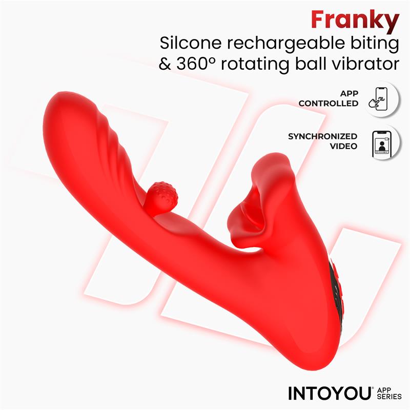 Vibrador con bola rotadora y mordisqueo Franky - Imagen 5