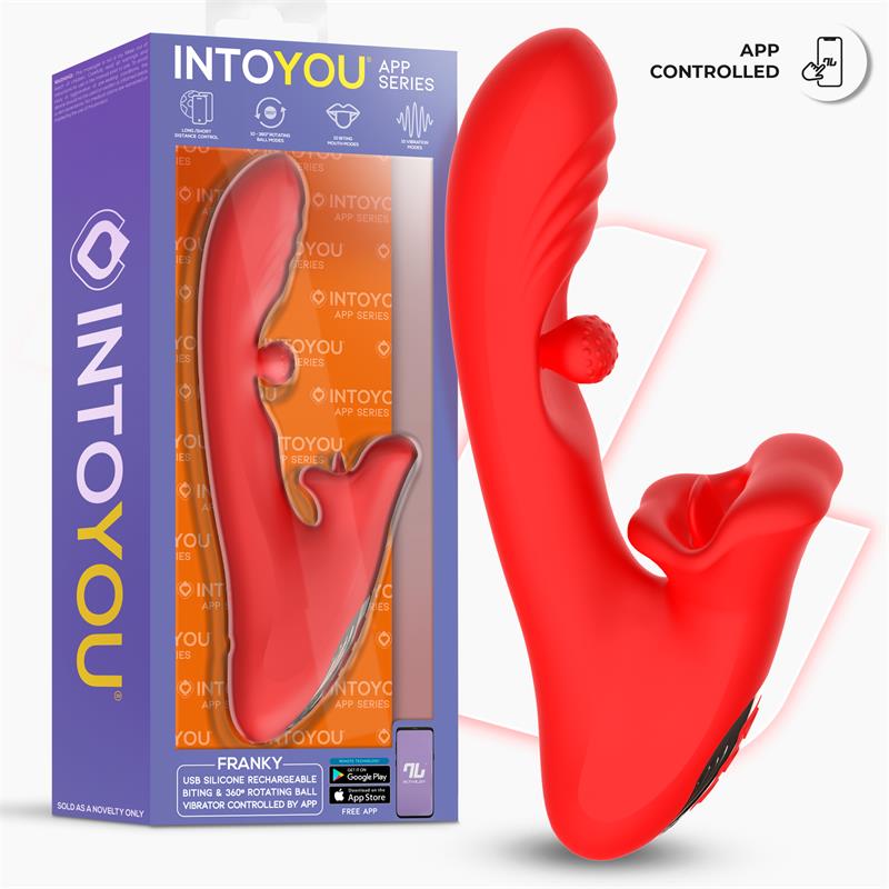 Vibrador con bola rotadora y mordisqueo Franky - Imagen 13